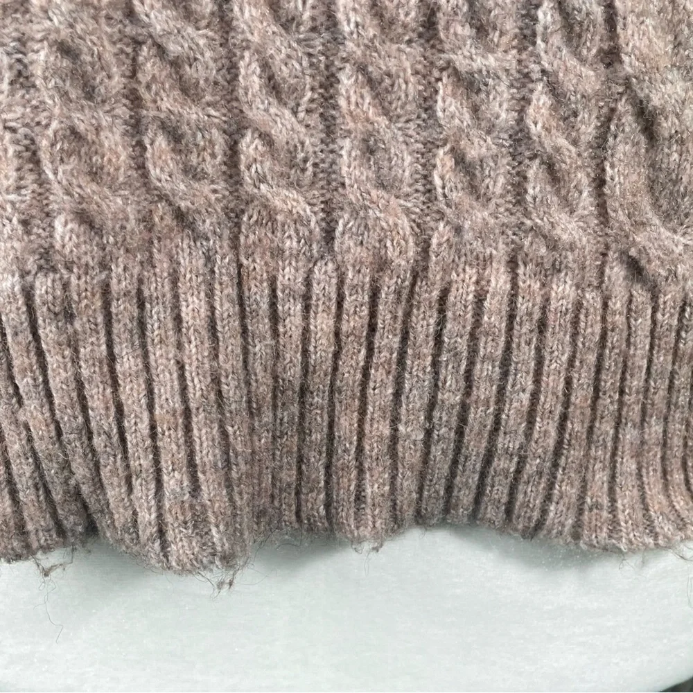 Francescas Cropped brown tan turtleneck sweater - Picture 5 of 6
